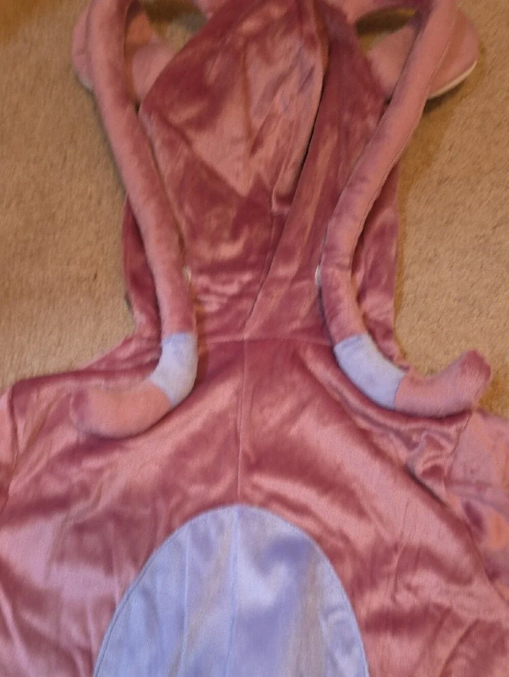 Disney Pink Plush Hooded Onesie with Iridescent Accent